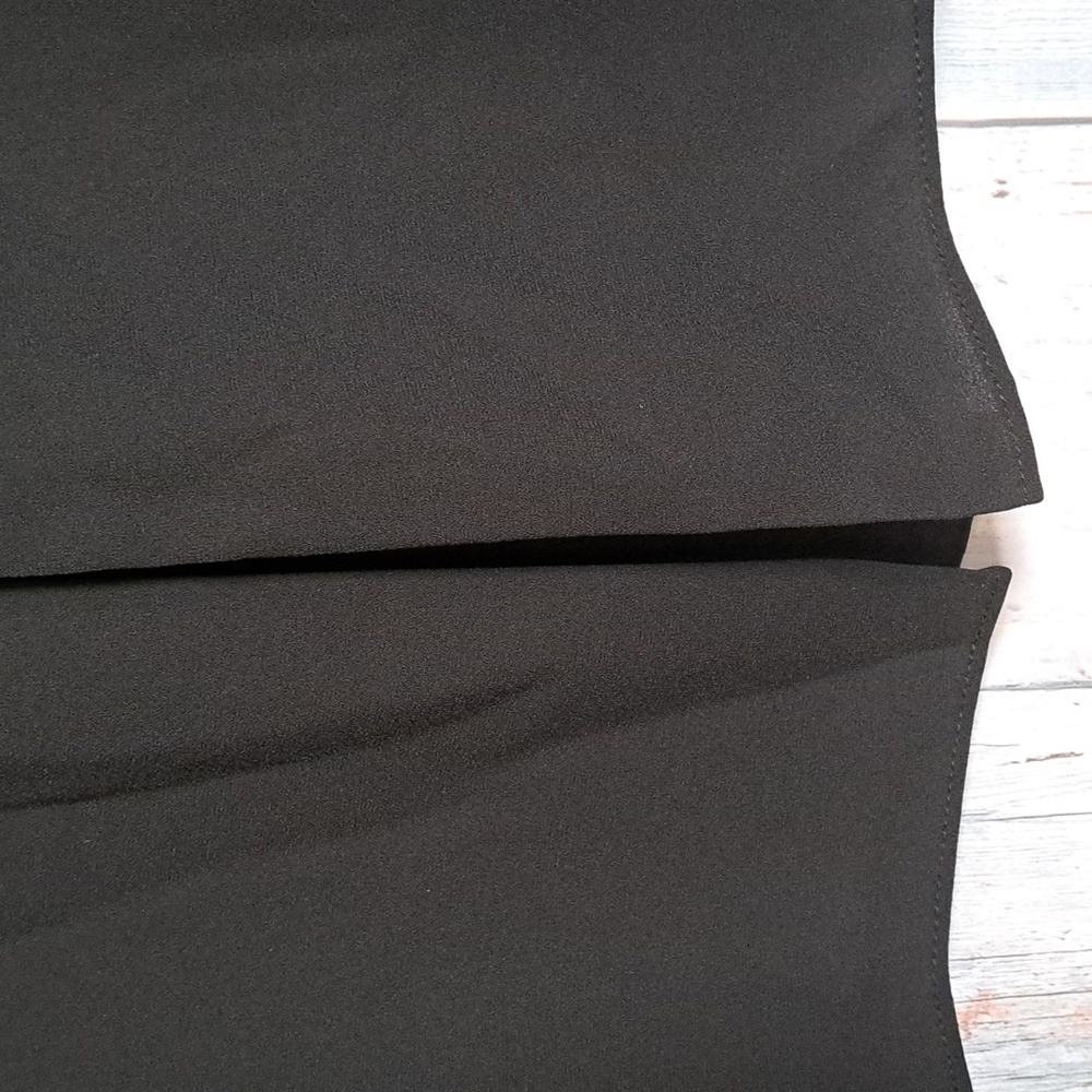 Anne Klein Chiffon Pleated Skirt 16 Black - Picture 2 of 8